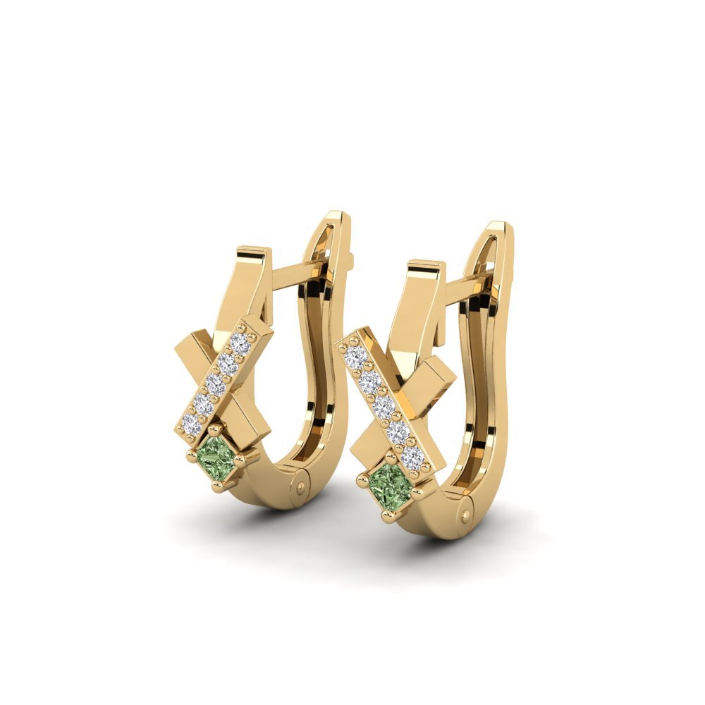 Diamante Verde Pendiente de mujer Lineach