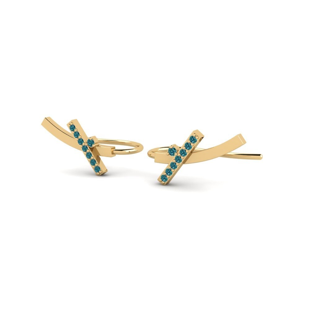 Blue Diamond Women's Earring Loidhne