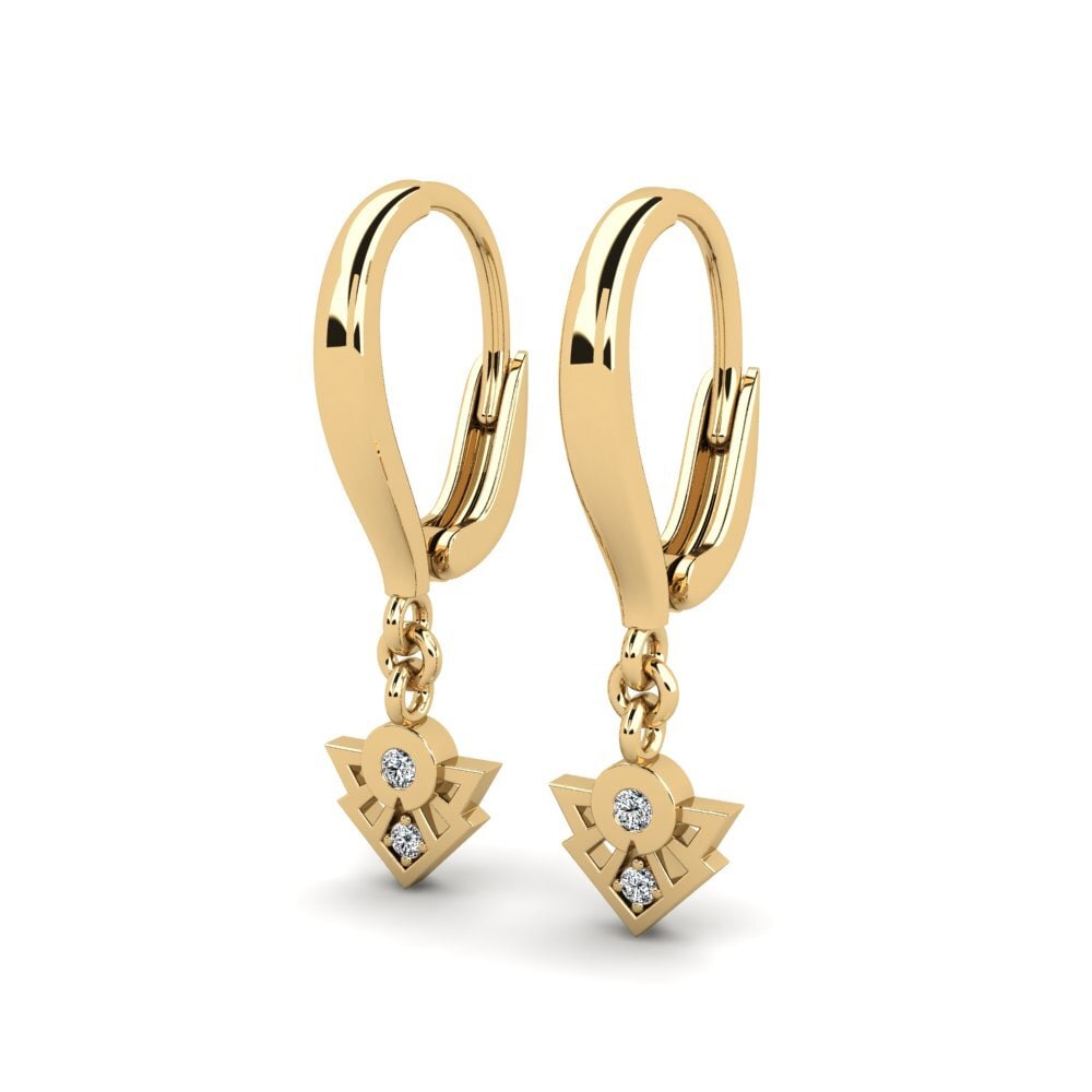 diamond-zirconia ต่างหู Pennia