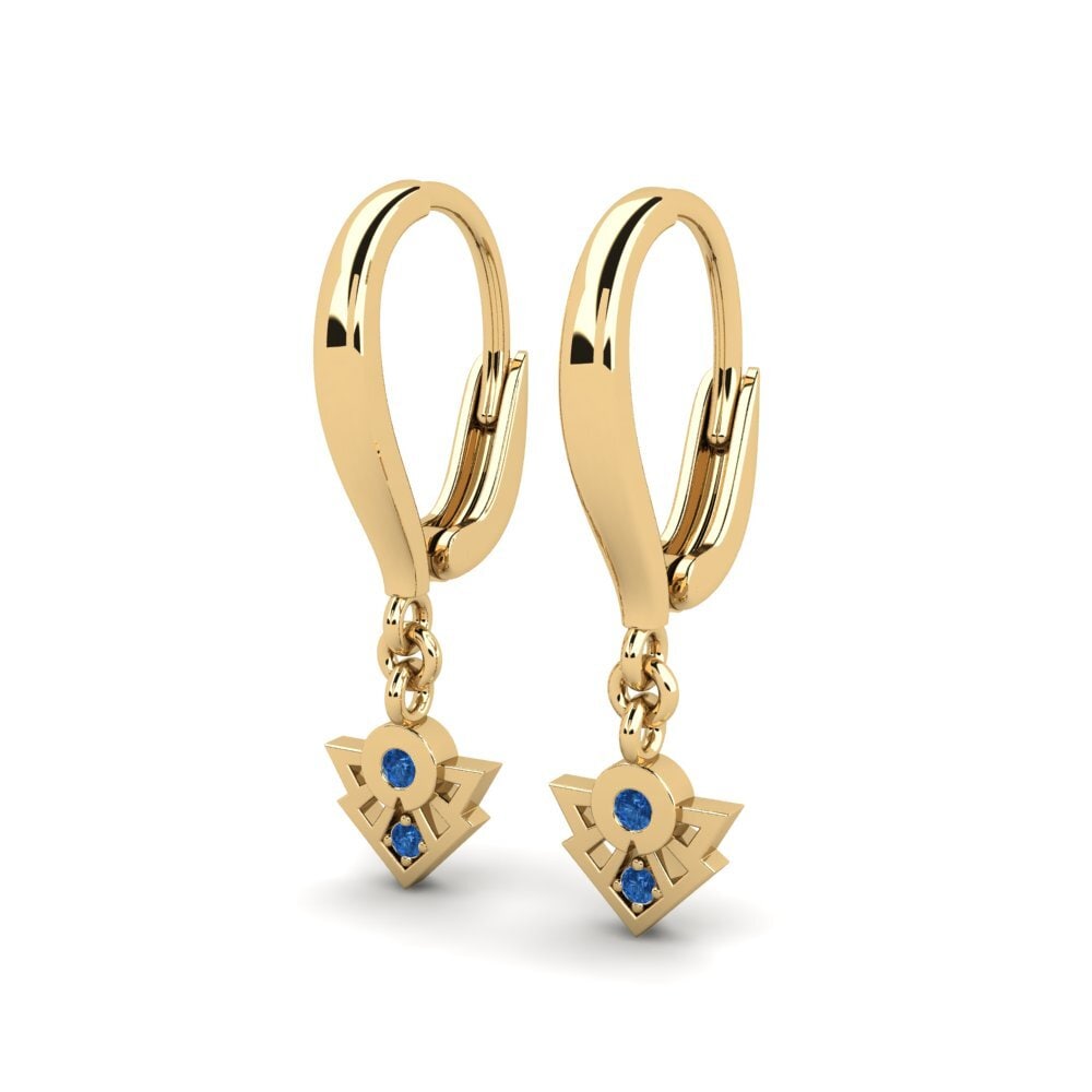 sapphire-zirconia ต่างหู Pennia