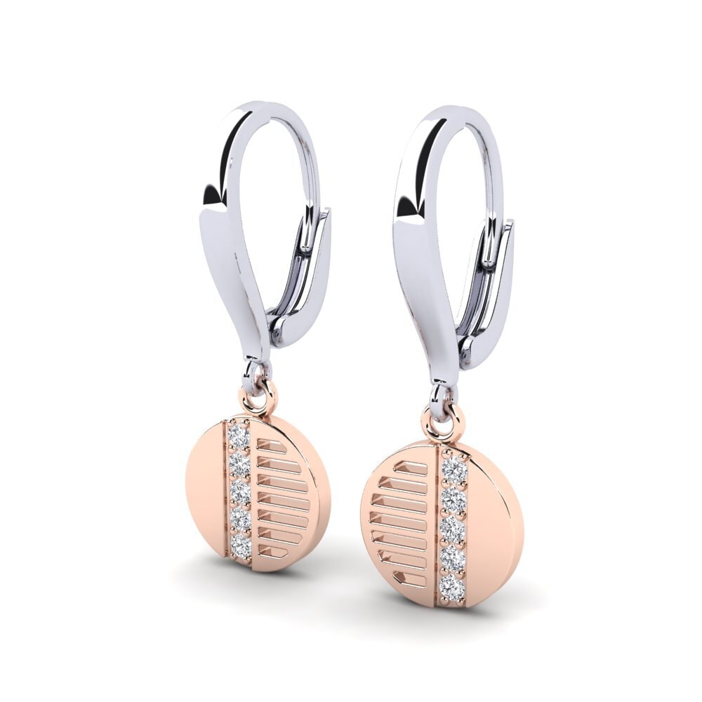 14k White & Rose Gold Women's Earring Rage