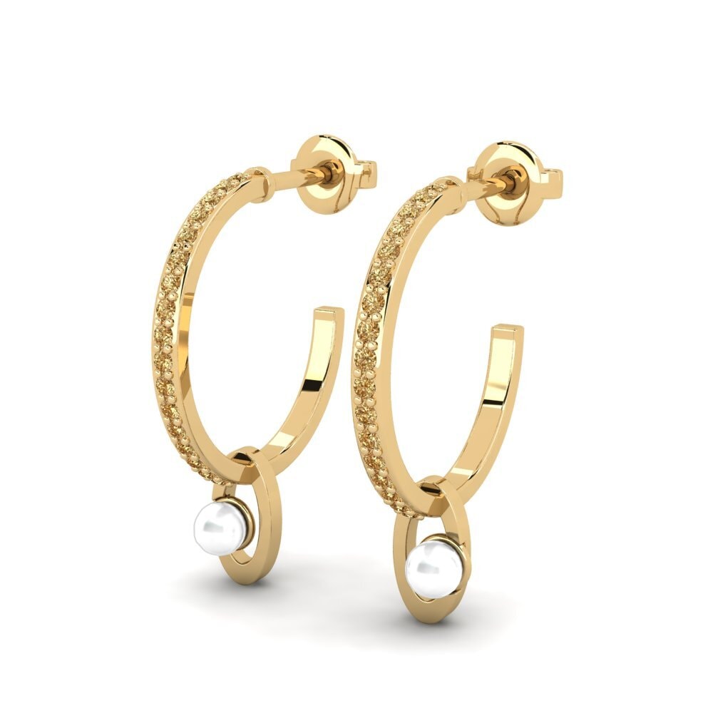 Brauner Diamant Damen ohrring Samuwar