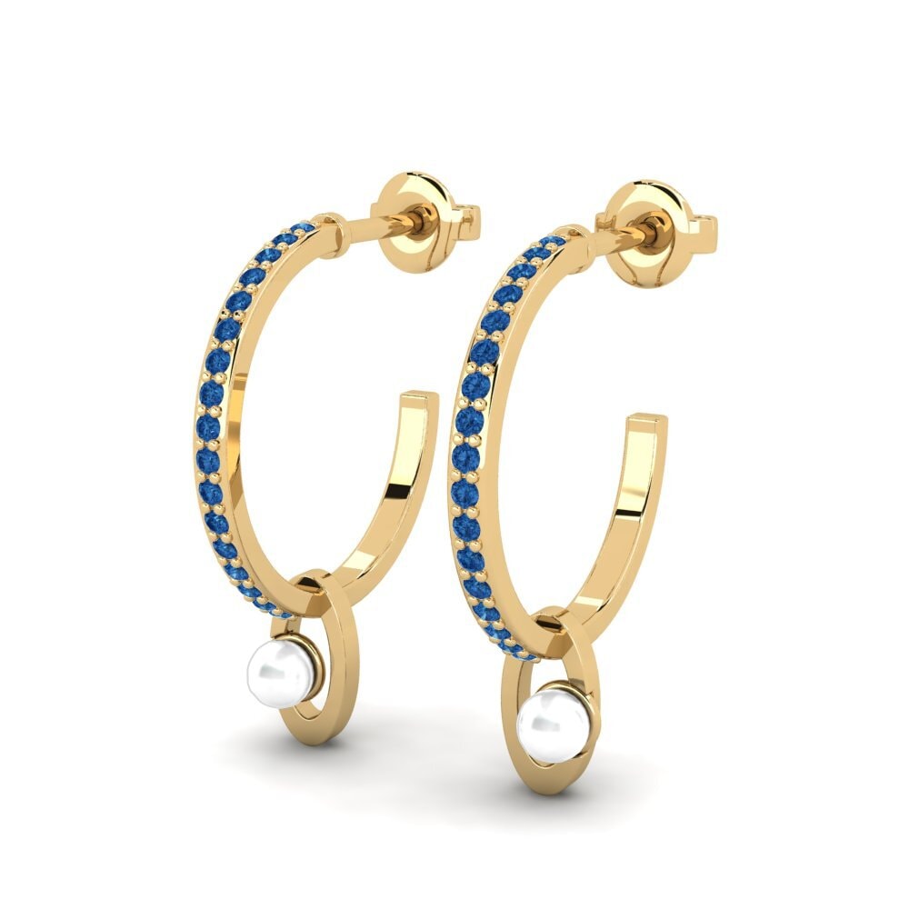 sapphire-zirconia ต่างหู Samuwar