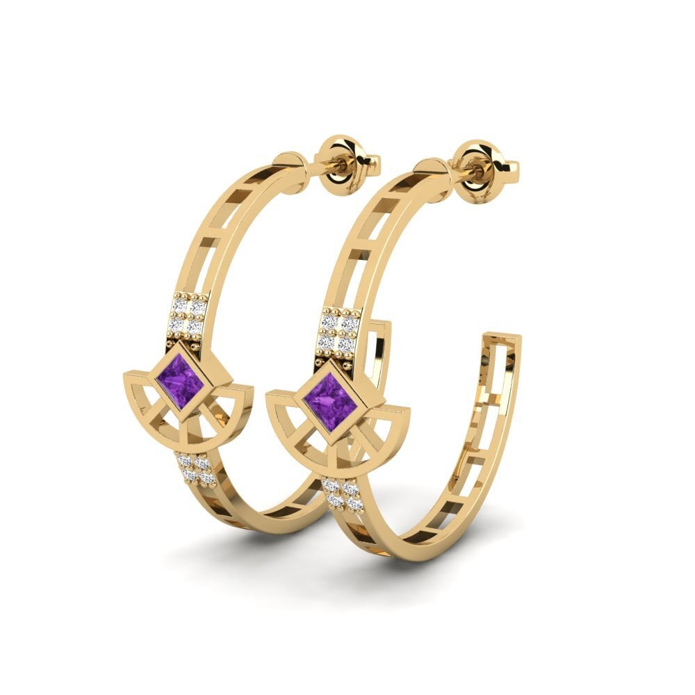 Amethyst Damen ohrring Unfairness
