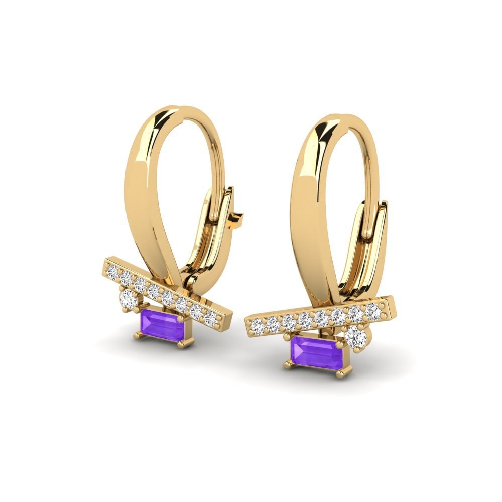 Amethyst Damen ohrring Velocitc