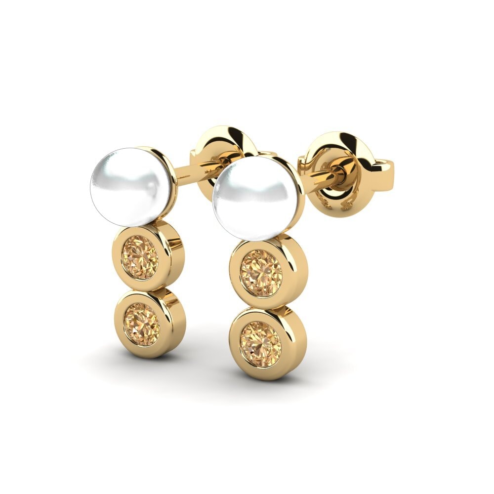 Brauner Diamant Ohrringe Cahya
