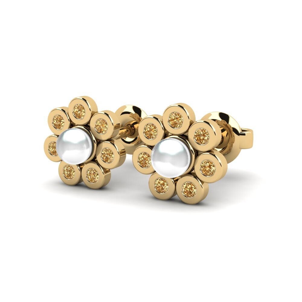 Brauner Diamant Ohrringe Diniwed