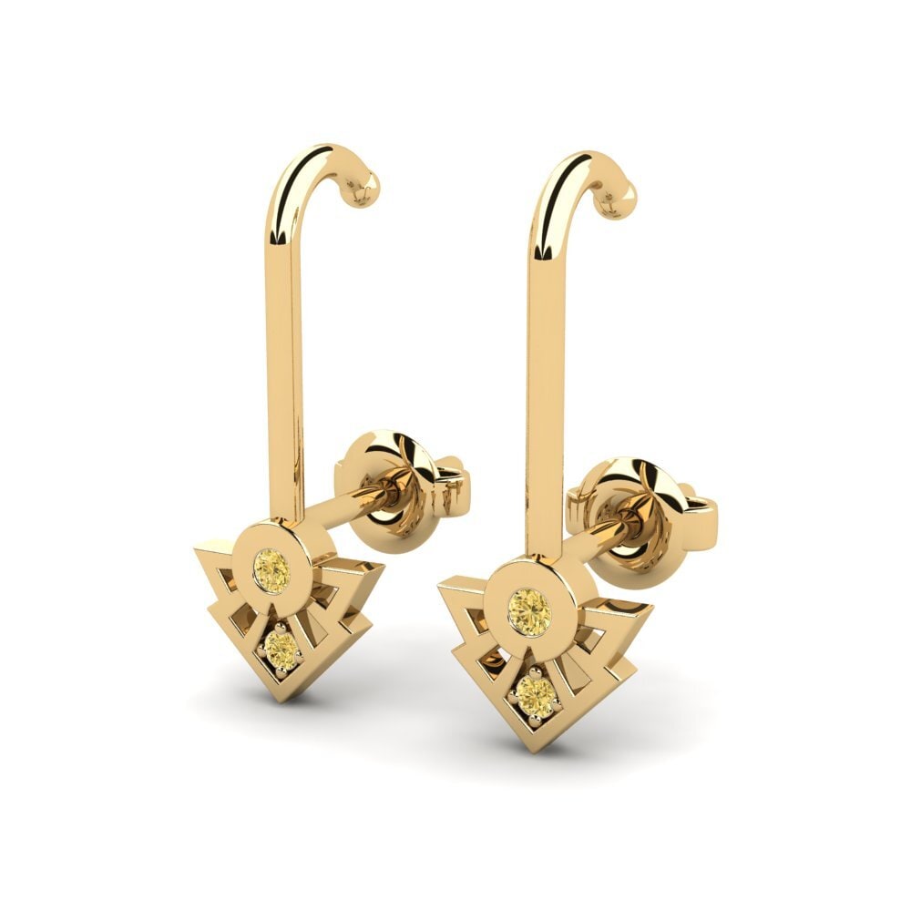 Yellow Diamond Women's Earring Gona