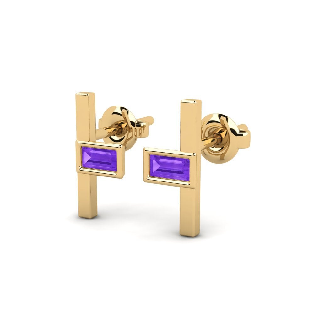 Amethyst Damen ohrring Padhong