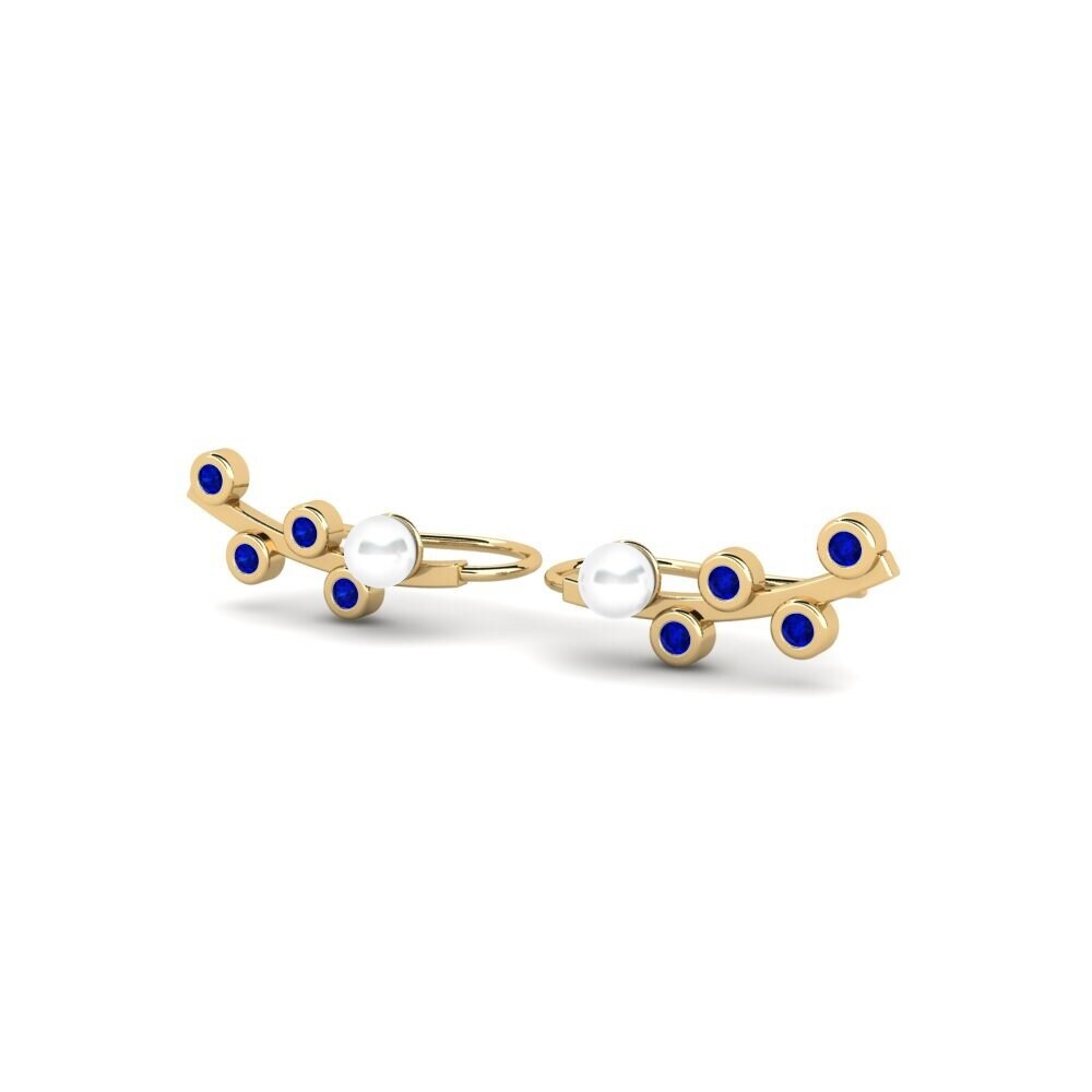 Sapphire Women's Earring Perlas