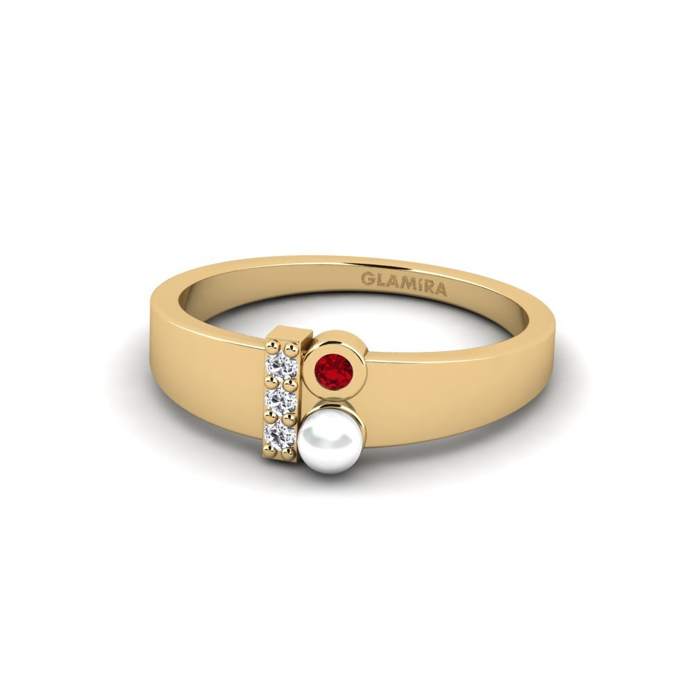Circonita Roja Anillo Perlau