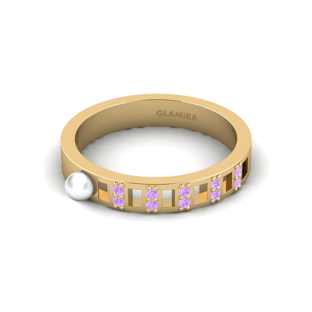 Amatista Anillo Perler