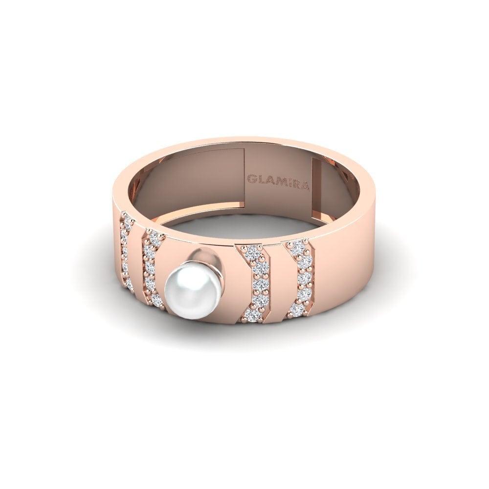 14k Oro Rosa Anillo Rijetko