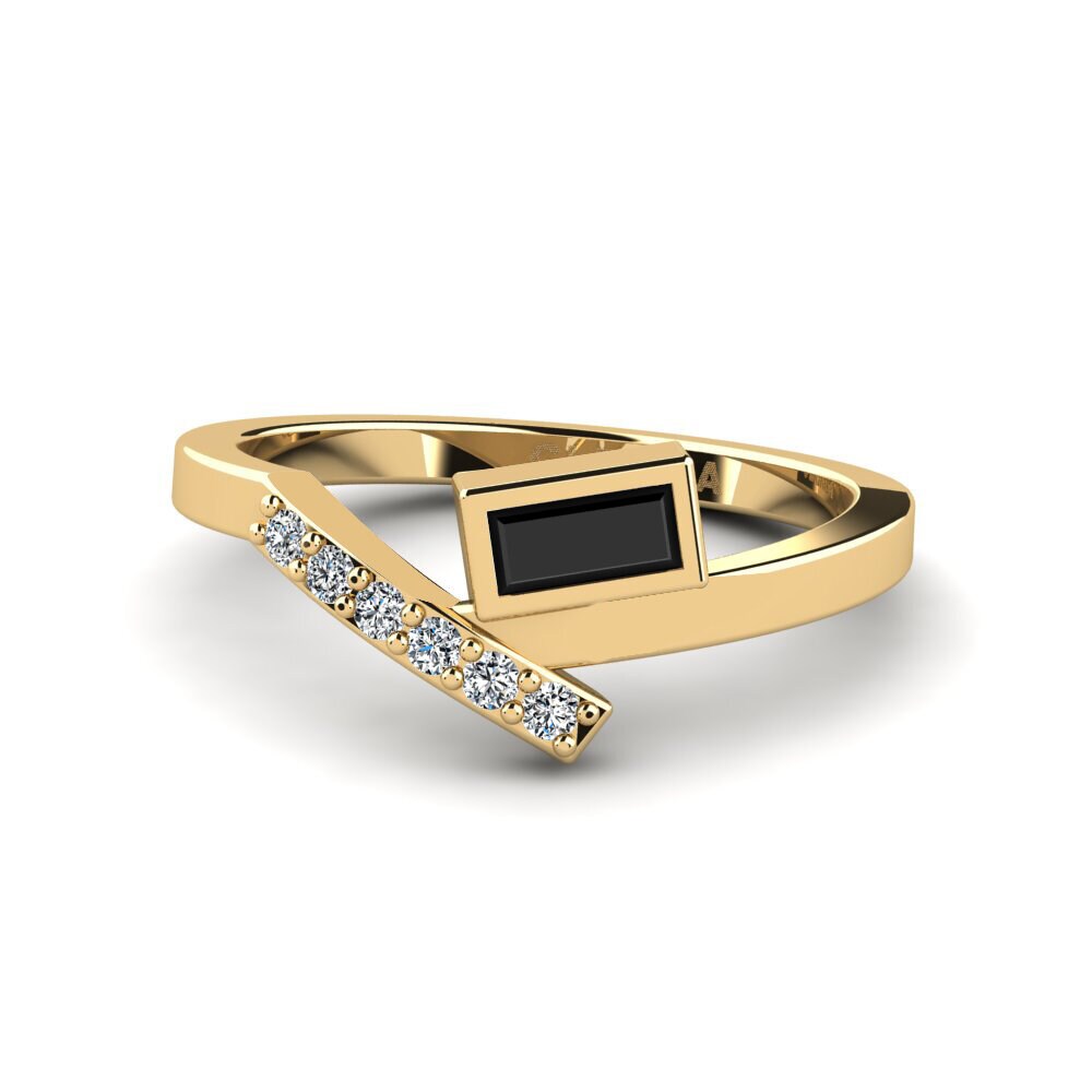 Diamante Negro Anillo Sukker