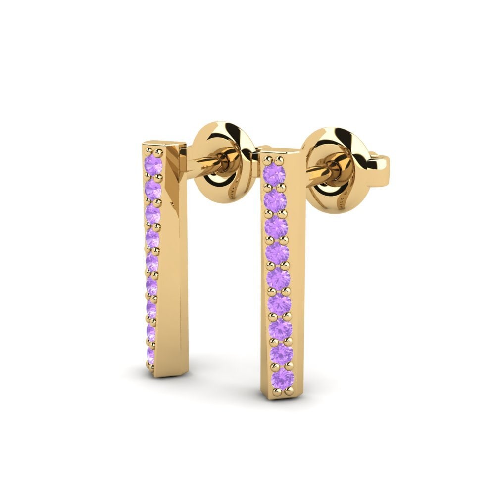 Amethyst Damen ohrring Bagian