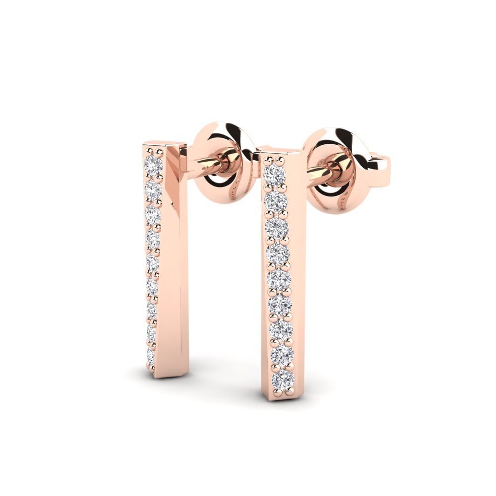 14k Rose Gold Women's Earring Bagian