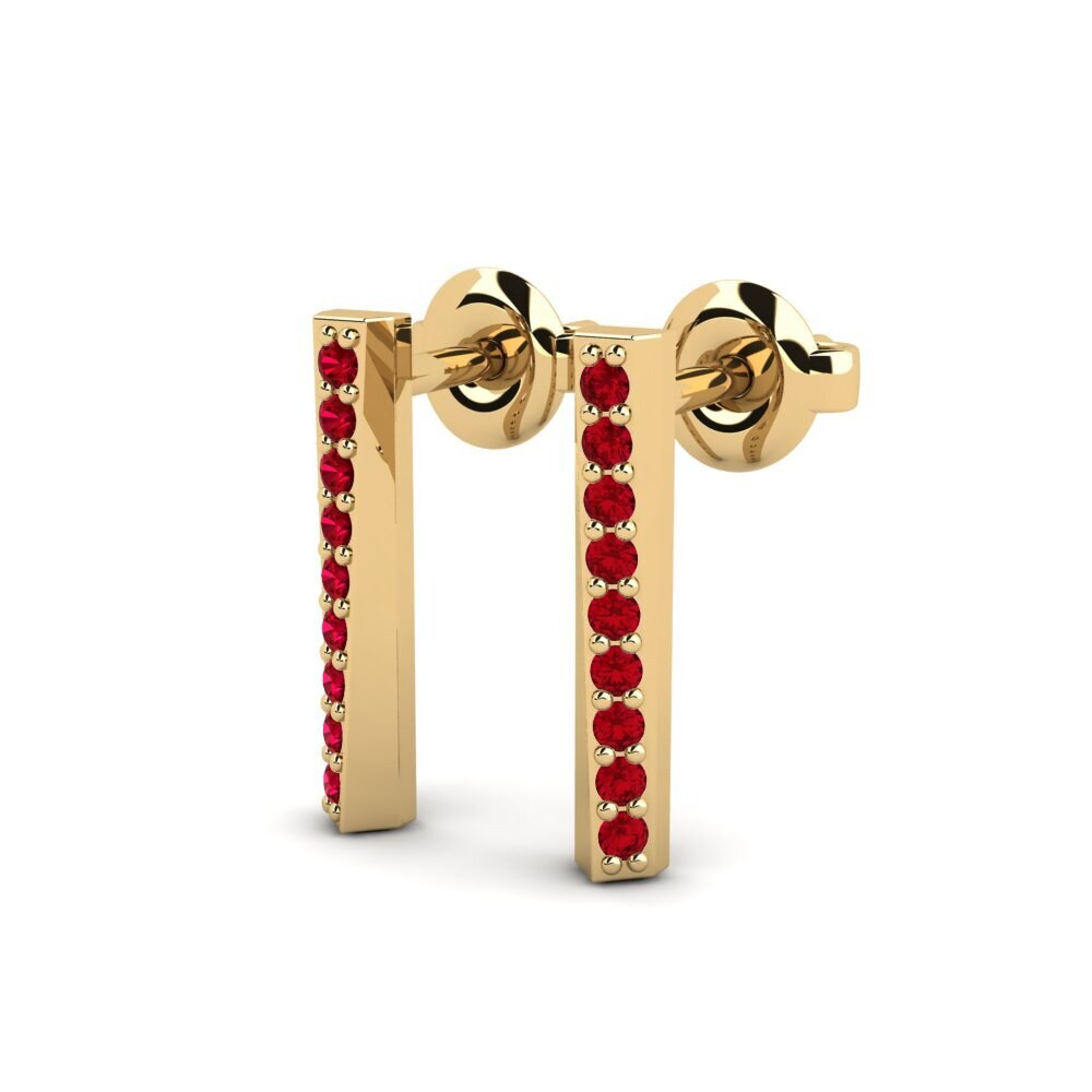 ruby-zirconia ต่างหู Bagian