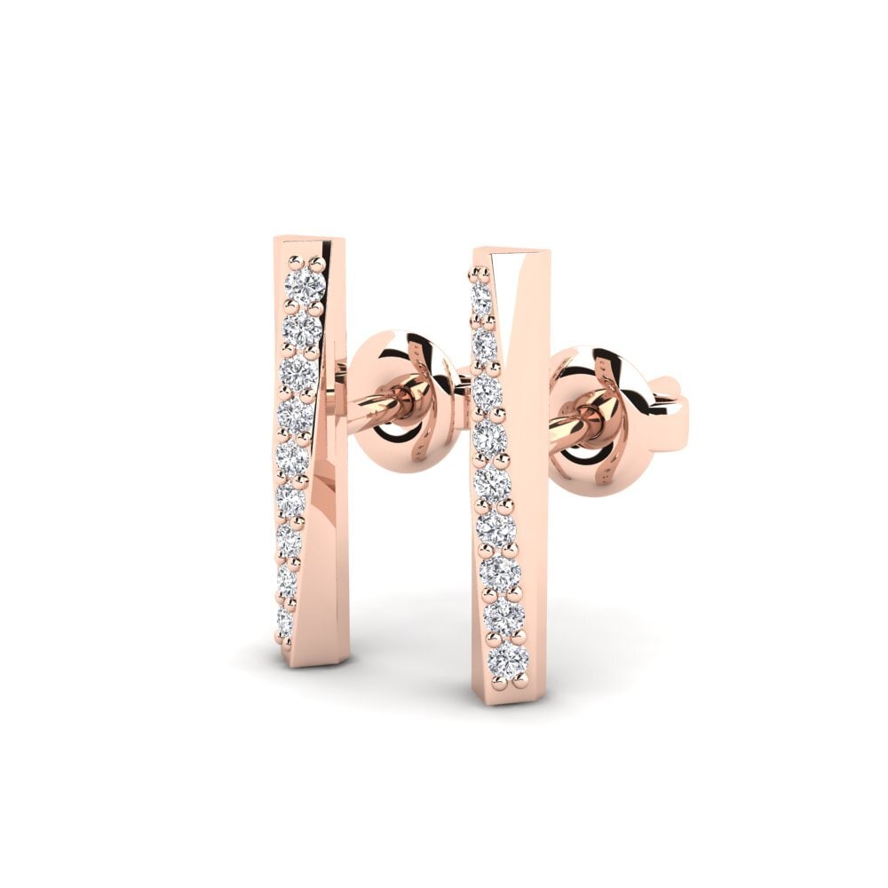 14k Rose Gold Women's Earring Convi