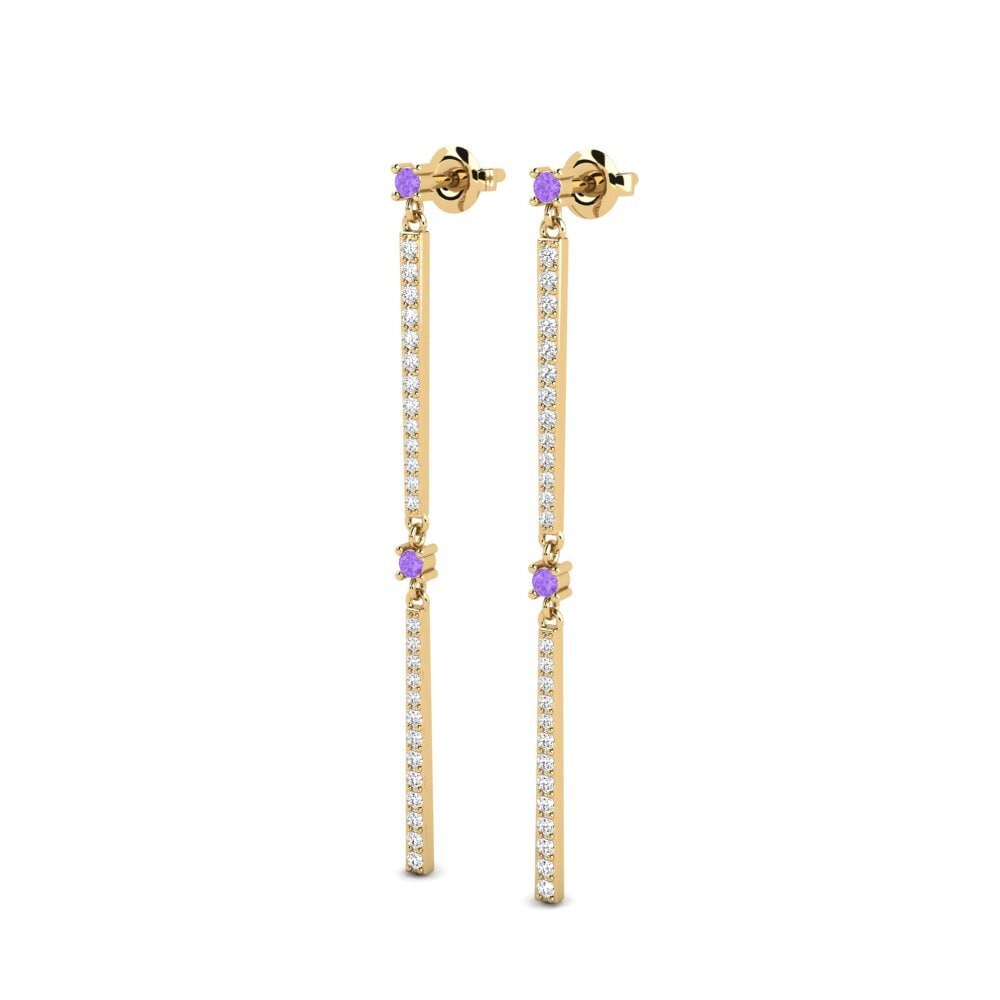 Amethyst Damen ohrring Jarki