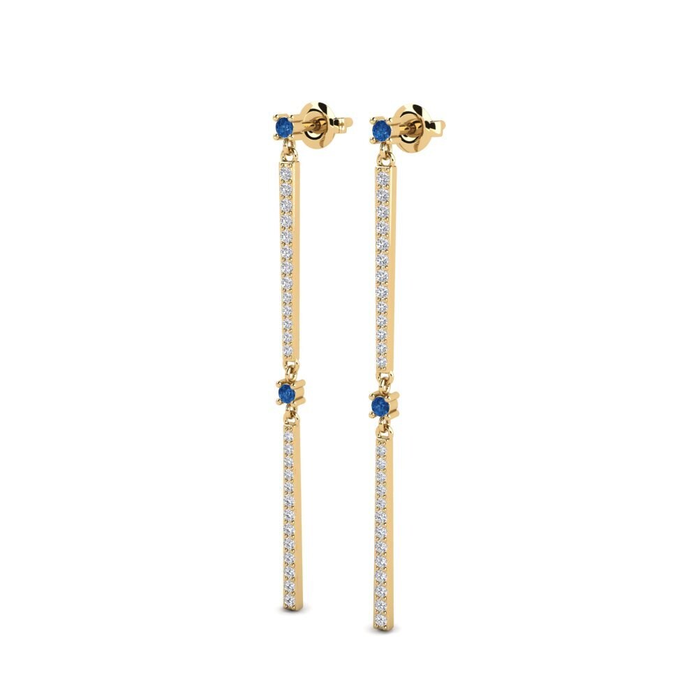 sapphire-zirconia ต่างหู Jarki