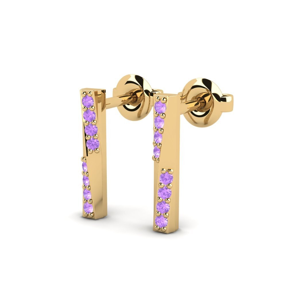 Amethyst Damen ohrring Kipande