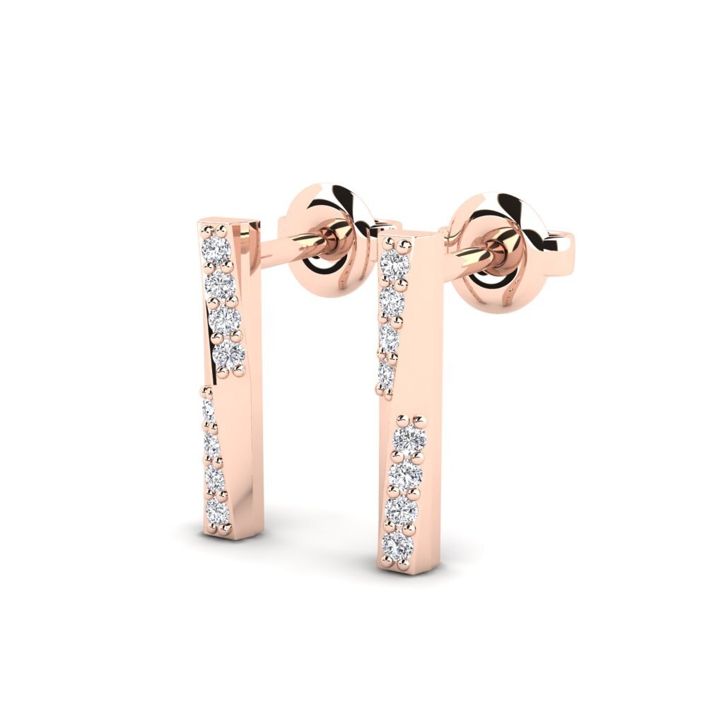 14k Rose Gold Women's Earring Kipande