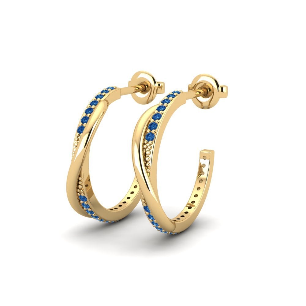 sapphire-zirconia ต่างหู Mosilaw