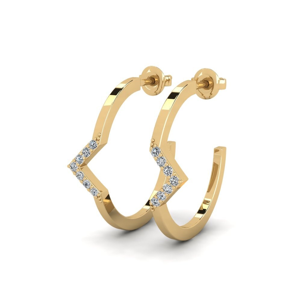 diamond-zirconia ต่างหู Pudse