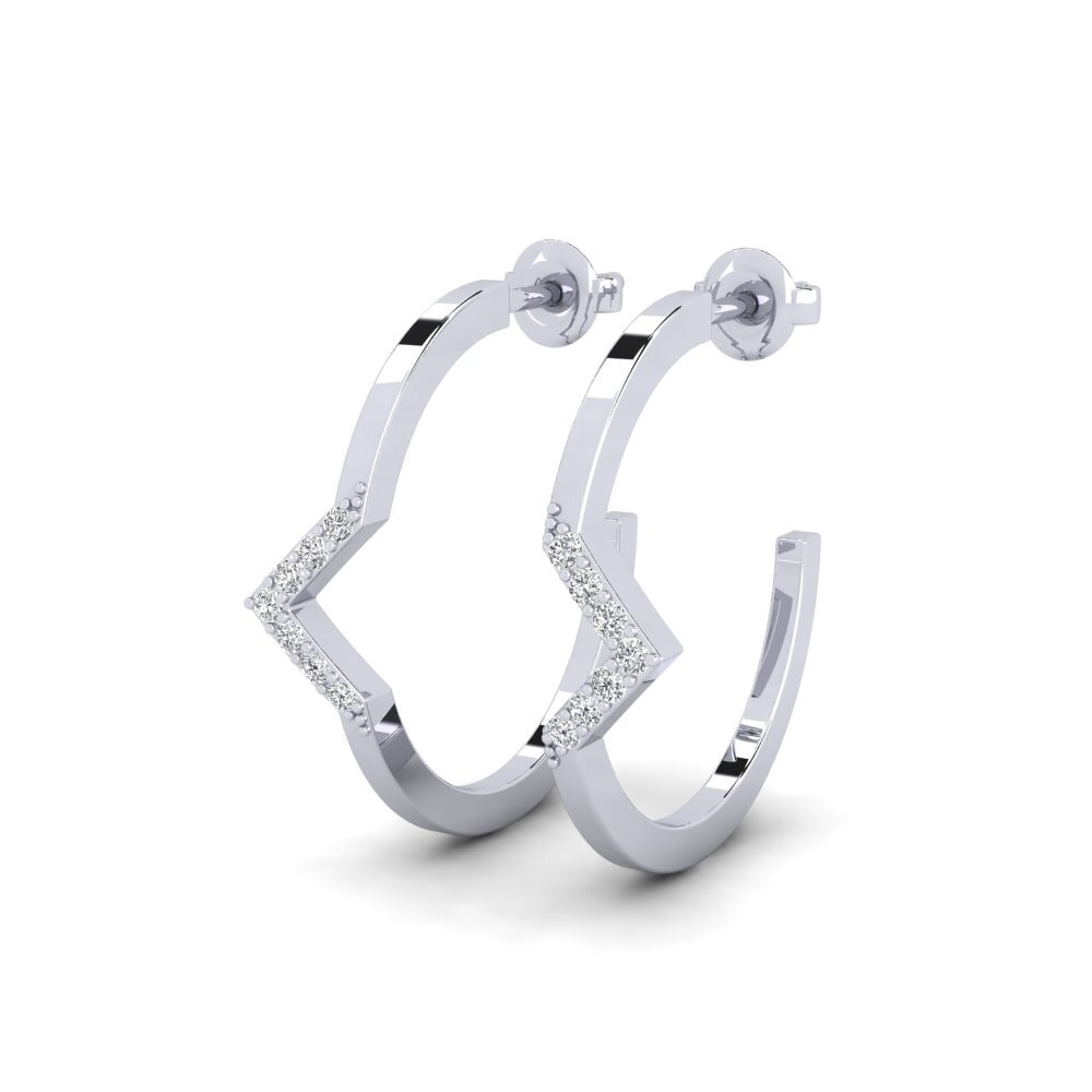 950 Palladium Women's Earring Pudse