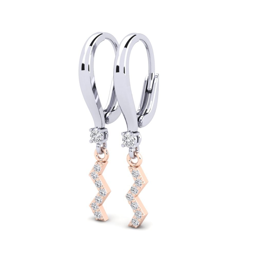 14k White & Rose Gold Women's Earring Sviatlo
