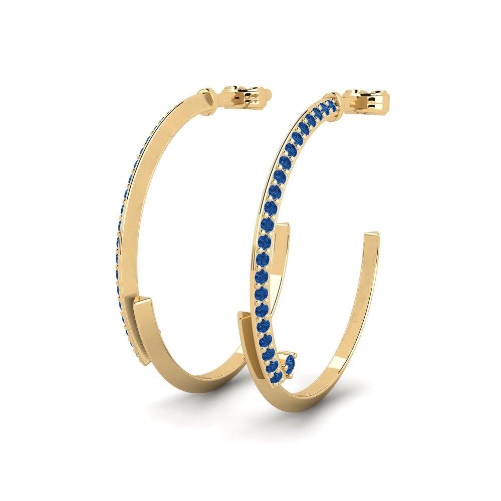 sapphire-zirconia ต่างหู Ctephane