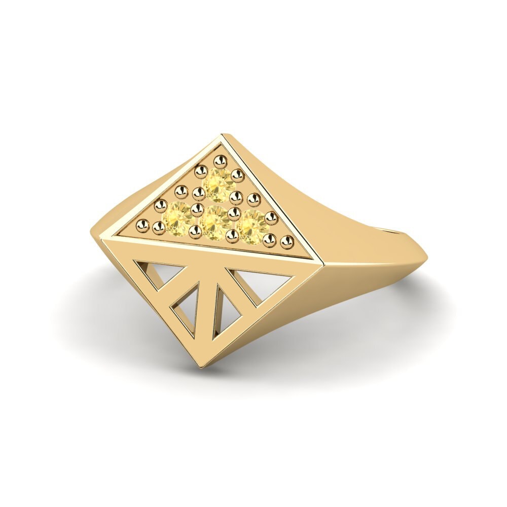 Diamante Amarelo Anéis de Mindinho Diurnal
