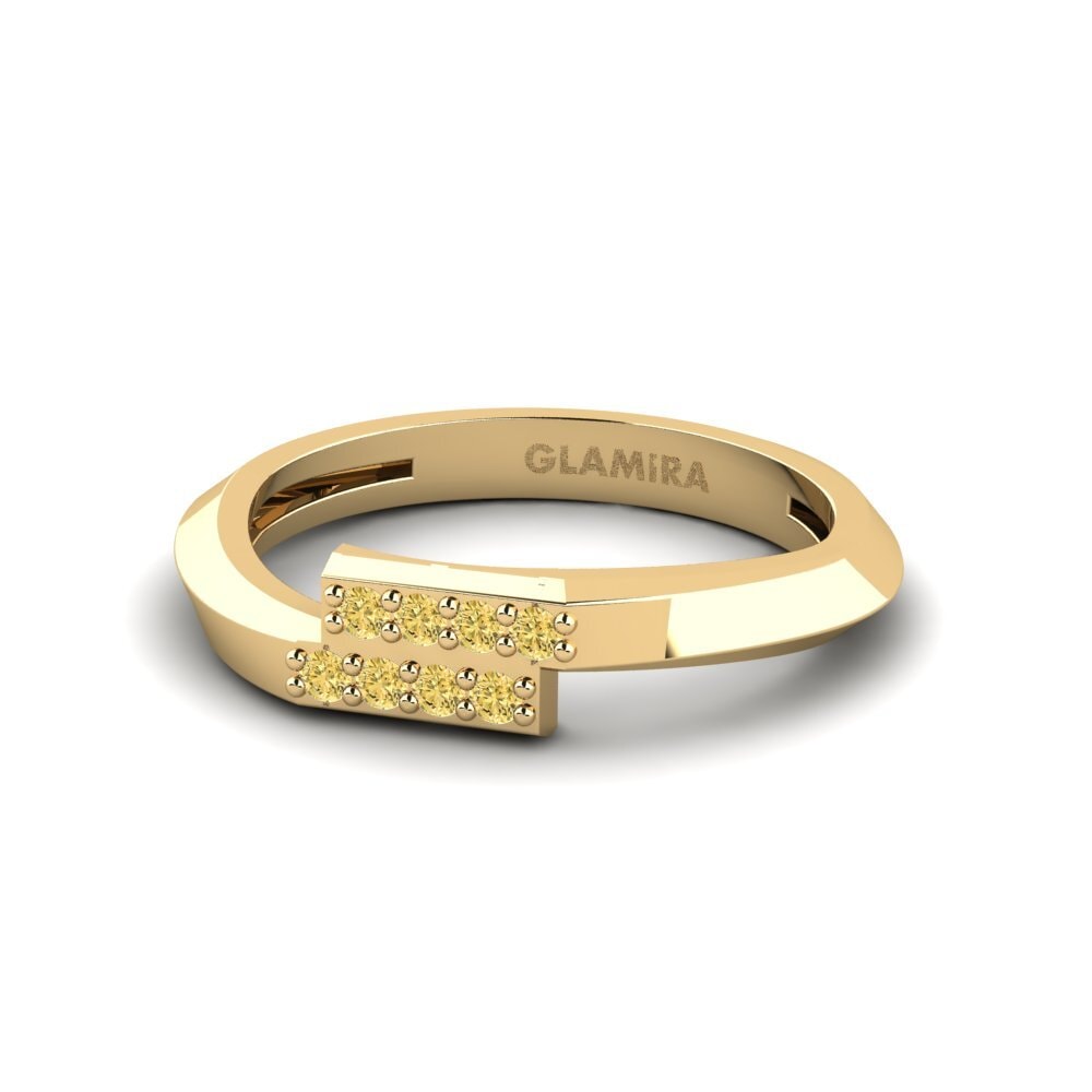 Diamante Amarelo Anéis de Mindinho Gorm