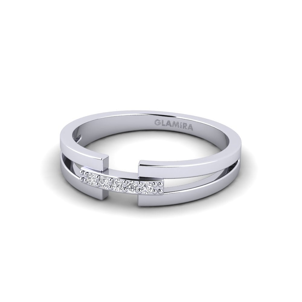 14k White Gold Ring Mengkilap