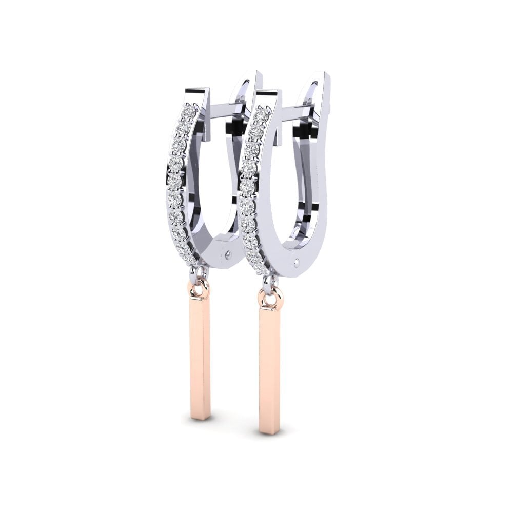 14k White & Rose Gold Women's Earring Keriuhanna