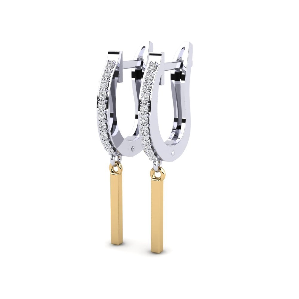 14k White & Yellow Gold Women's Earring Keriuhanna