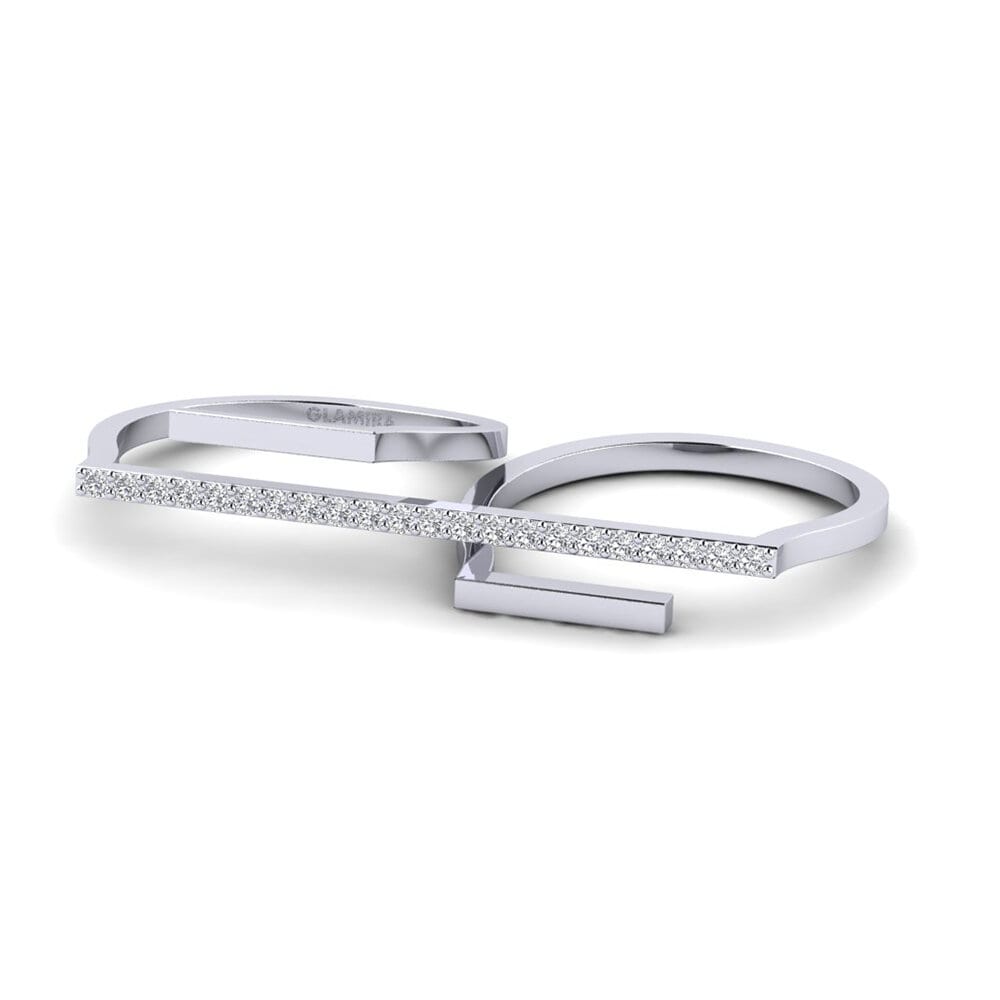 14k White Gold Ring Kupendeza