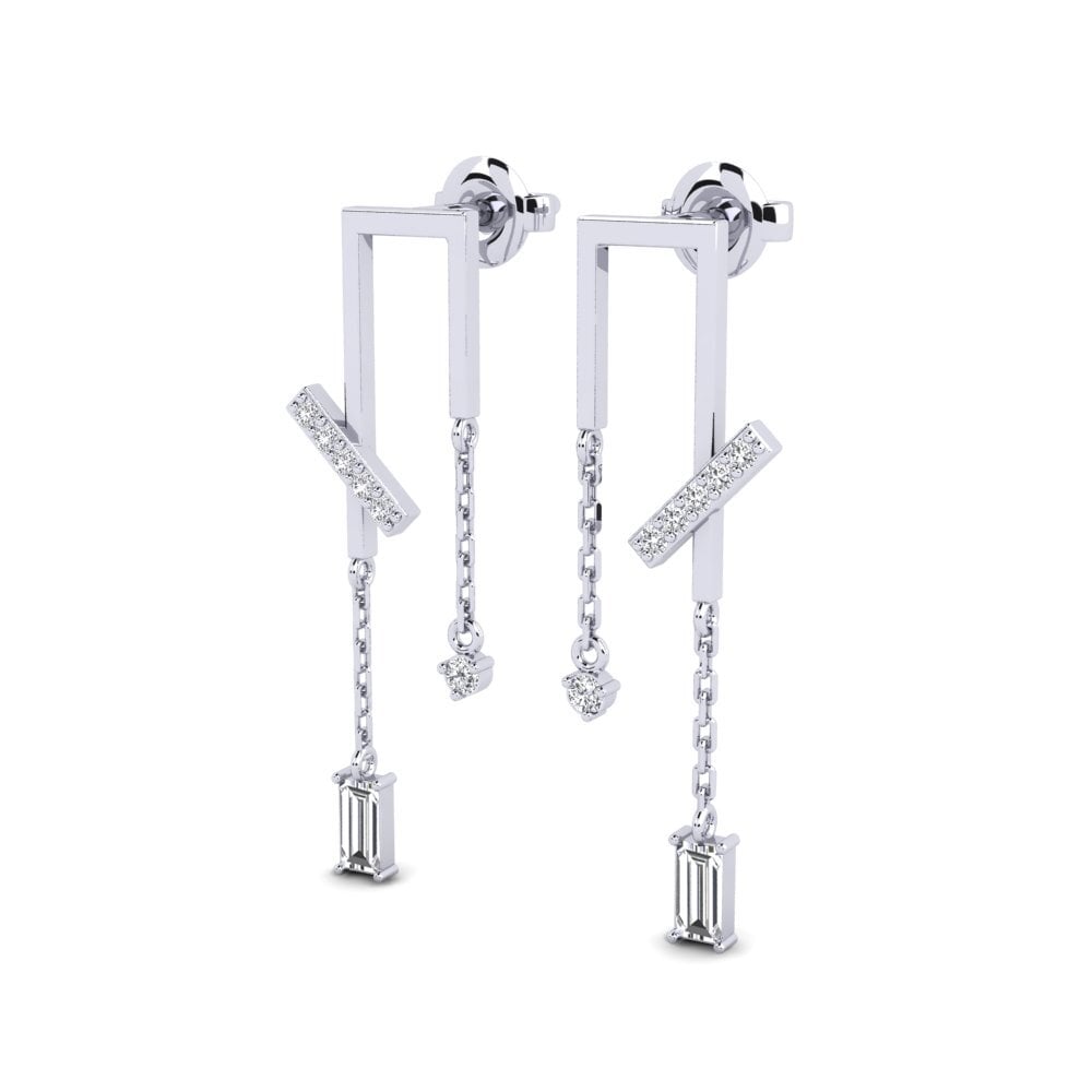 950 Palladium Women's Earring Luas - A