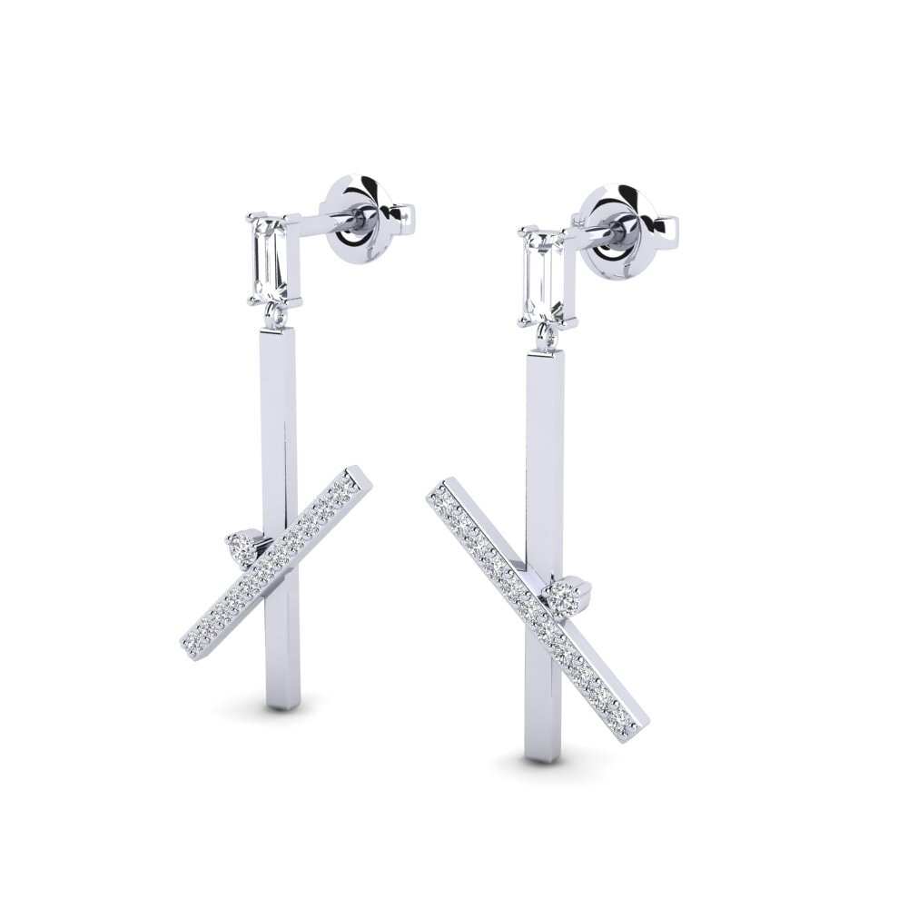 950 Palladium Women's Earring Luas - B