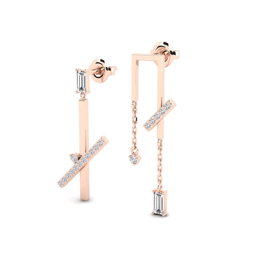 14k Rose Gold Women's Earring Luas - SET
