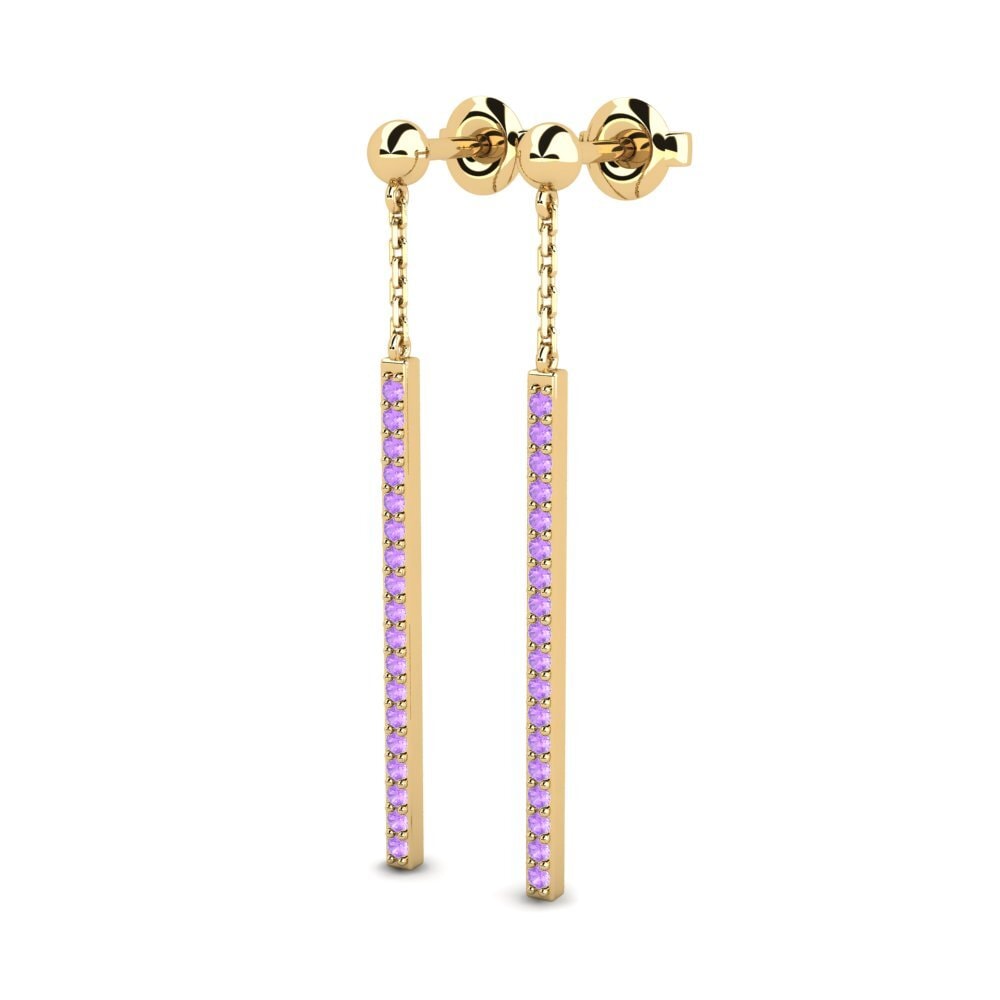 Amethyst Damen ohrring Lustru