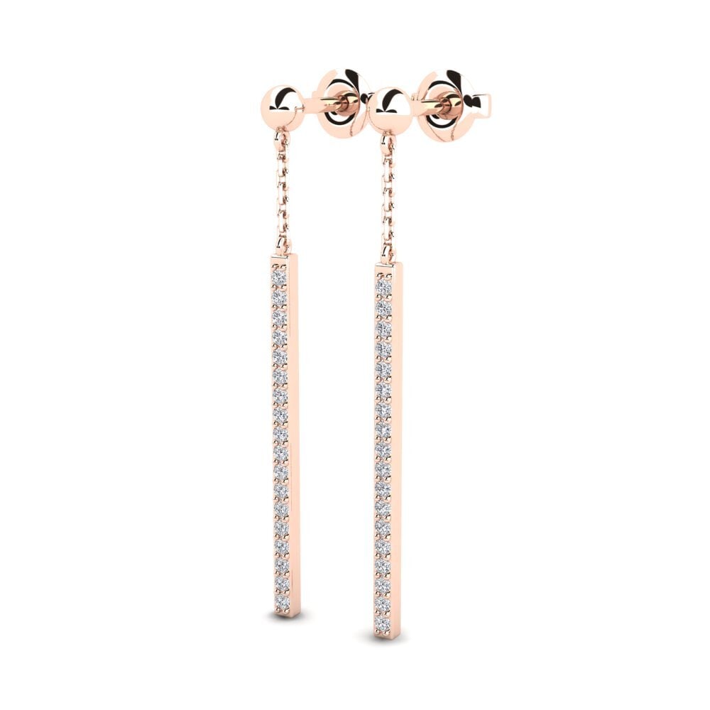 14k Rose Gold Women's Earring Lustru