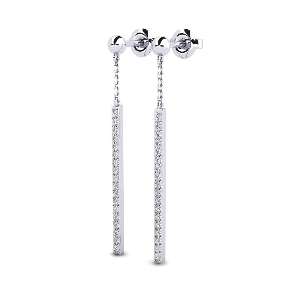 950 Palladium Women's Earring Lustru