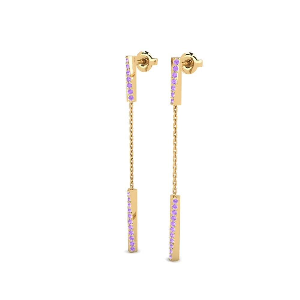 Amethyst Damen ohrring Maendeleo