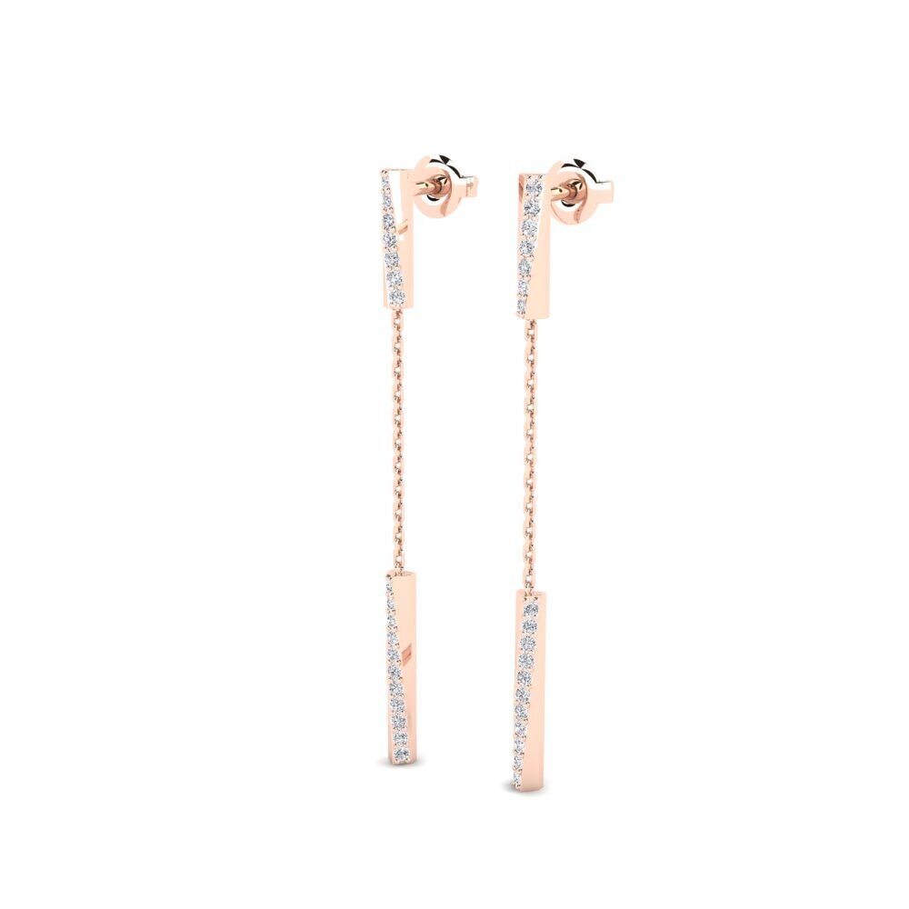 14k Rose Gold Women's Earring Maendeleo
