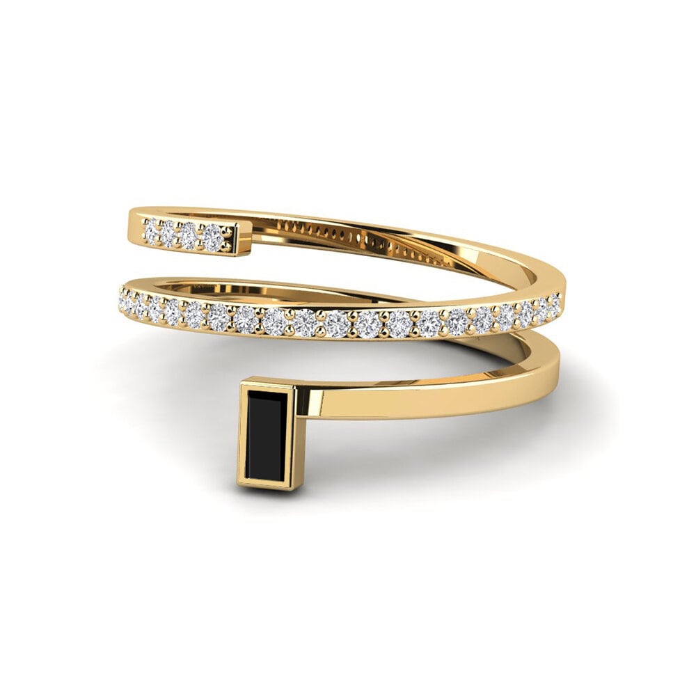 Zafiro negro Anillo Matyp