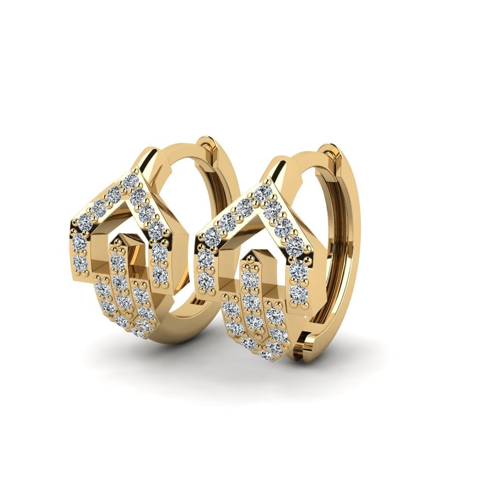 diamond-zirconia ต่างหู Pity
