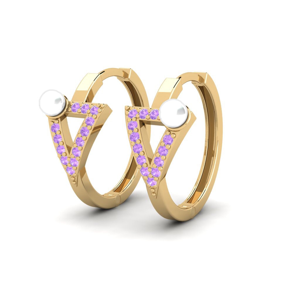 Amethyst Damen ohrring Tamu