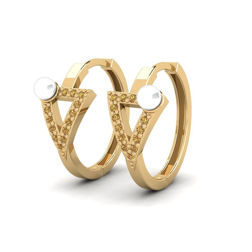 Brauner Diamant Damen ohrring Tamu