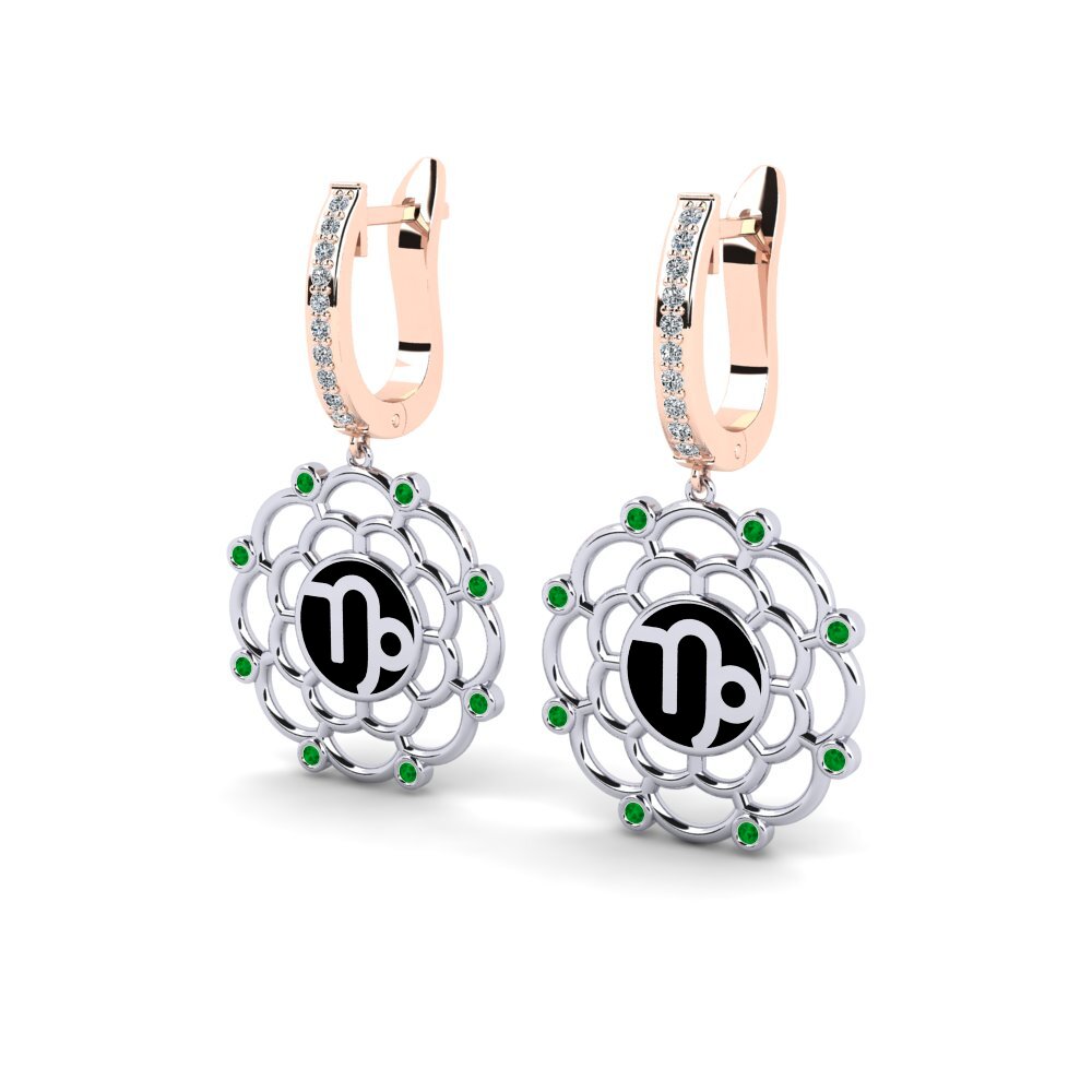 Emerald Women's Earring Buxi - Capricorn